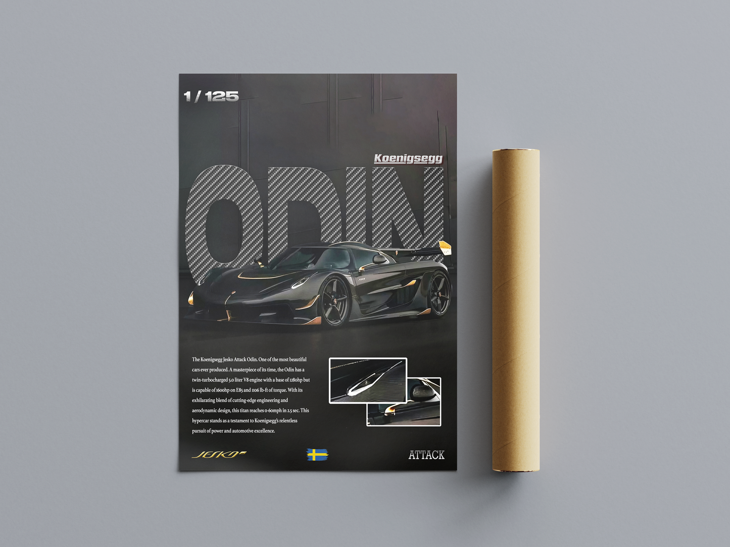 Koenigsegg Jesko Odin Poster