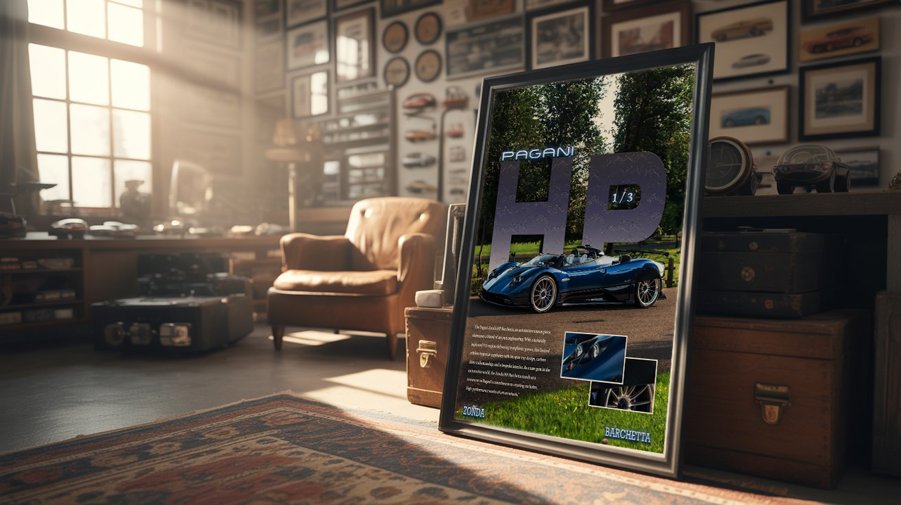 Pagani Zonda HP Barchetta Poster