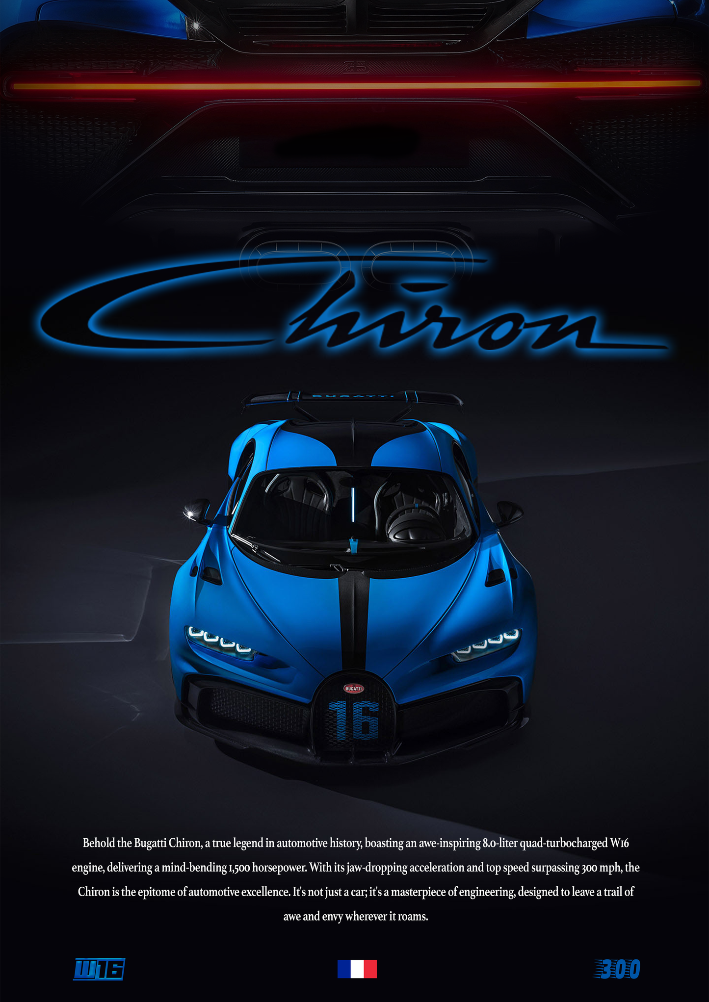Bugatti Chiron Poster