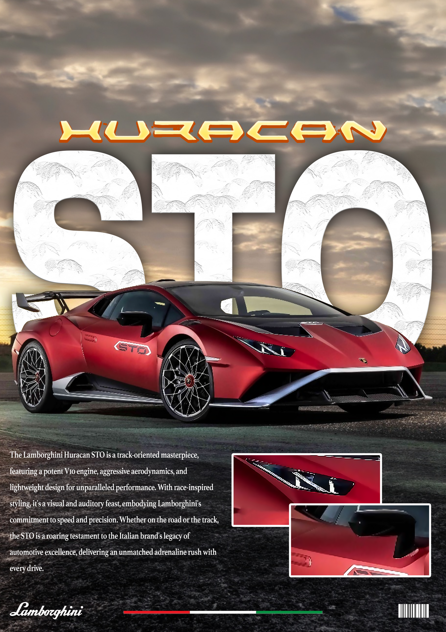 Lamborghini Huracan STO Poster