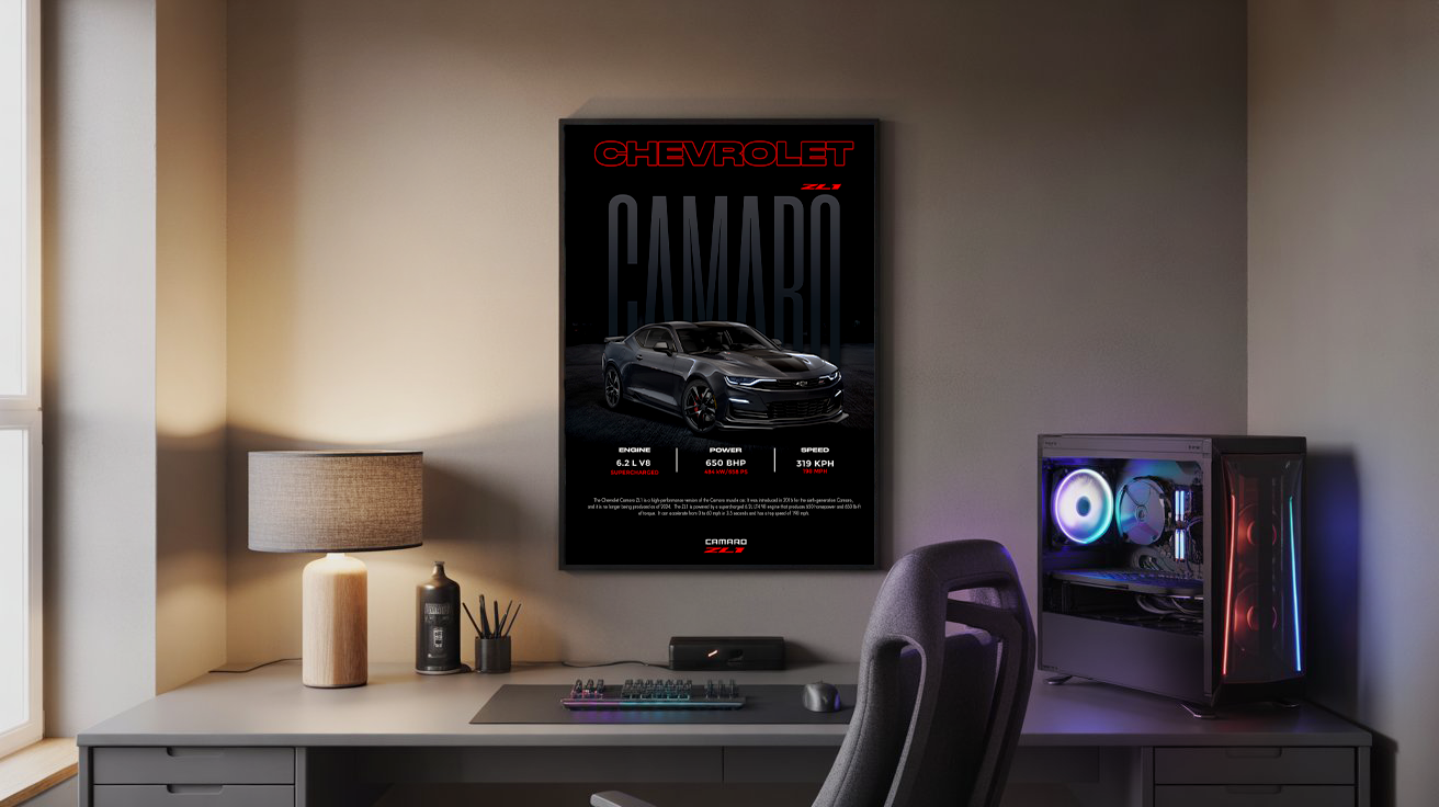 Chevrolet Camaro ZL1 (50th Edition) Poster