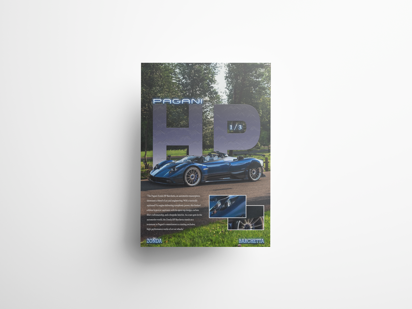 Pagani Zonda HP Barchetta Poster