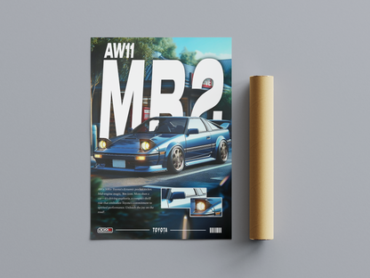 Toyota MR2 aw11 Poster