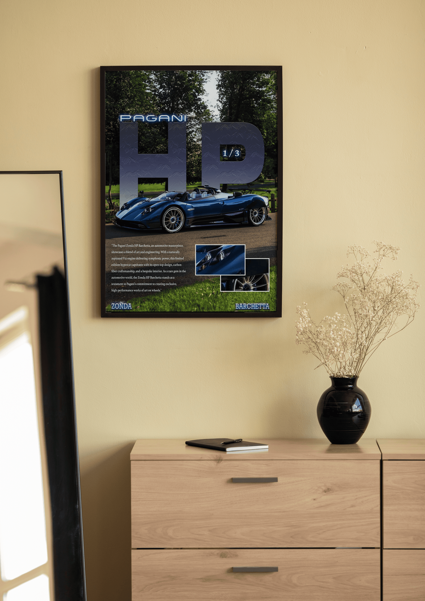 Pagani Zonda HP Barchetta Poster