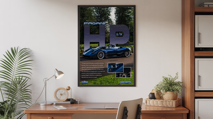 Pagani Zonda HP Barchetta Poster