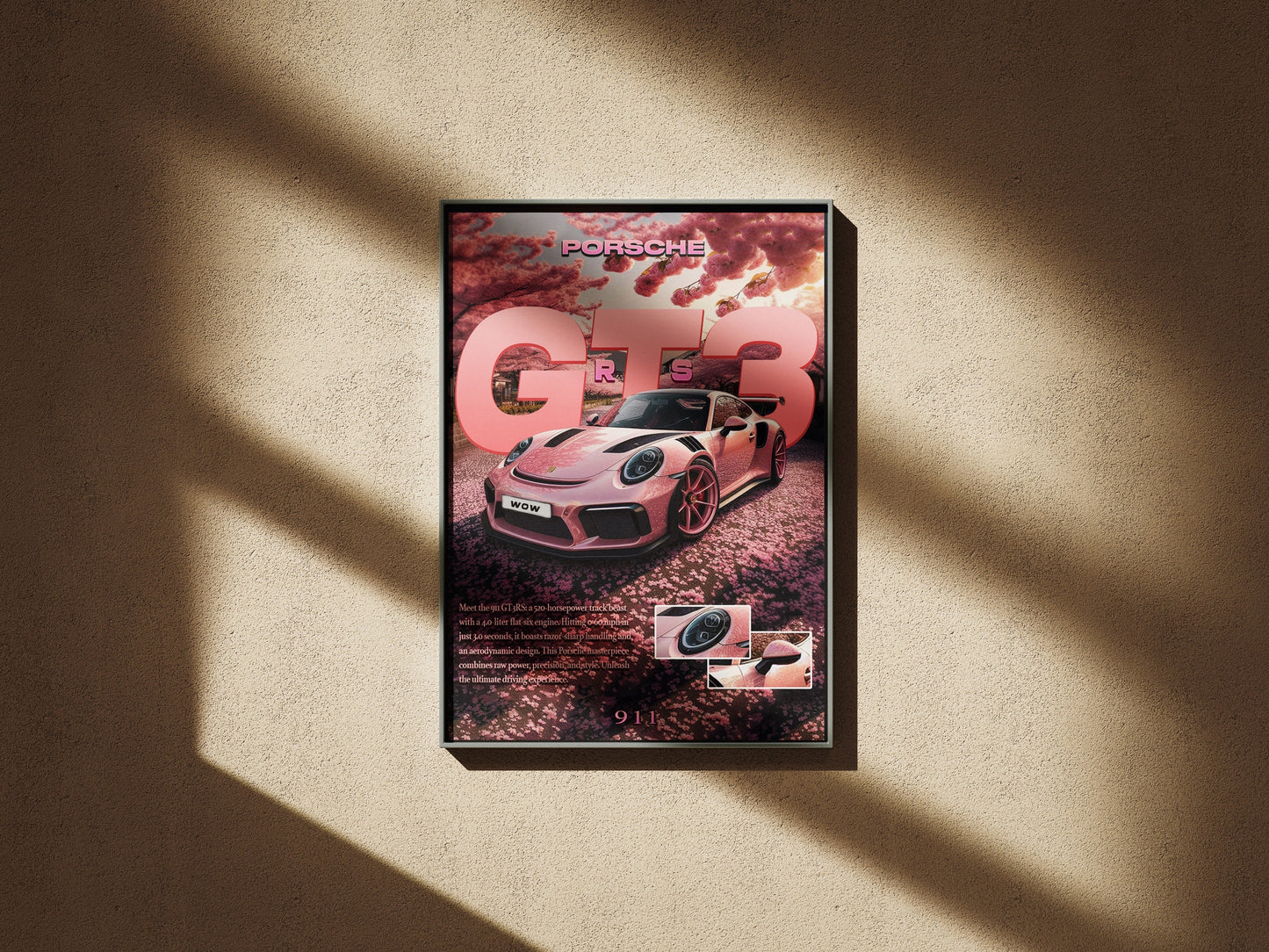 Porsche 911 GT3 RS (Sakura Edition) Poster