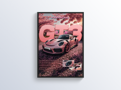Porsche 911 GT3 RS (Sakura Edition) Poster